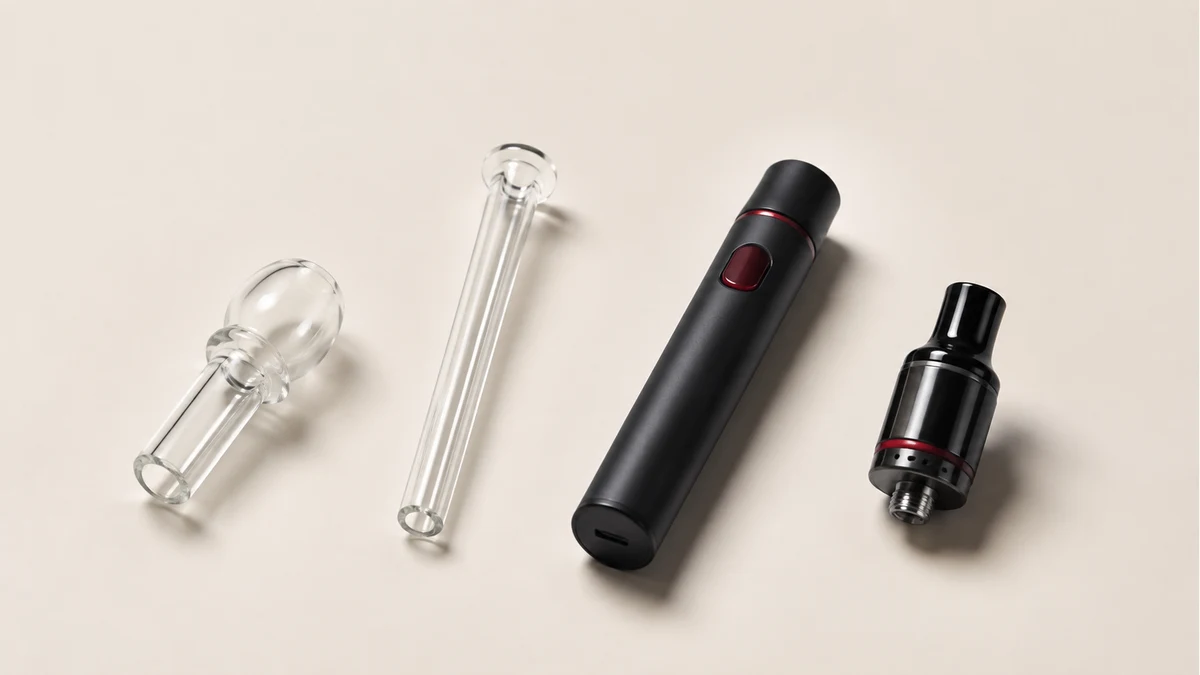 Compact one-hitter and dab hardware types