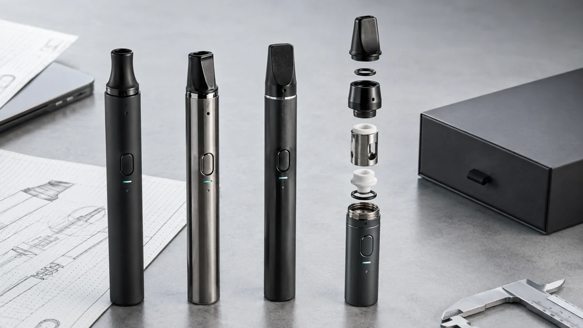 Concentrate pen and wax pen hardware platform samples with heating chamber components