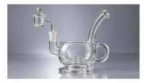 Complete cup-shaped glass dab rig