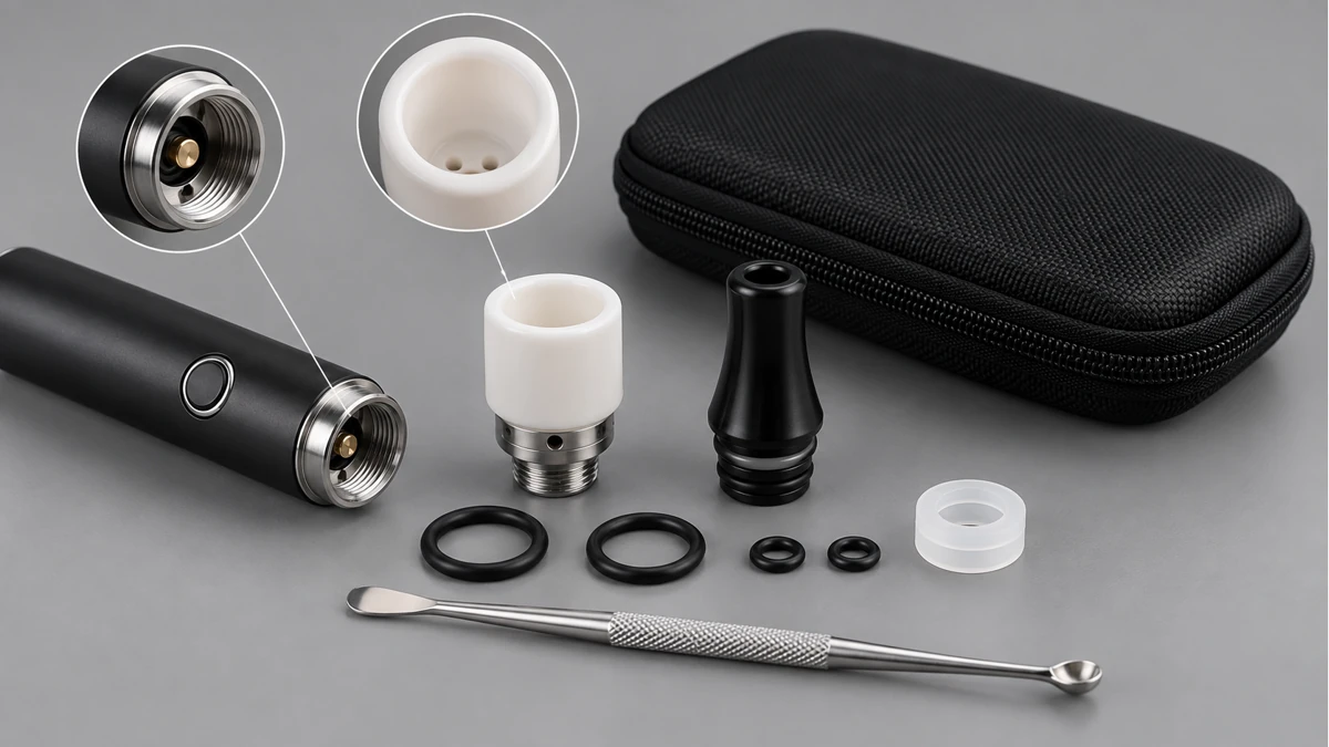 Dab Pen Accessories: Match Each Part to the Air, Heat, or Cleaning Path — hardware view 2