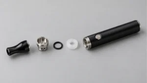 Wax pen mouthpiece, chamber seals and battery body separated