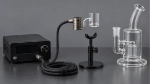 Electronic dab rig heater controller, coil and glass rig