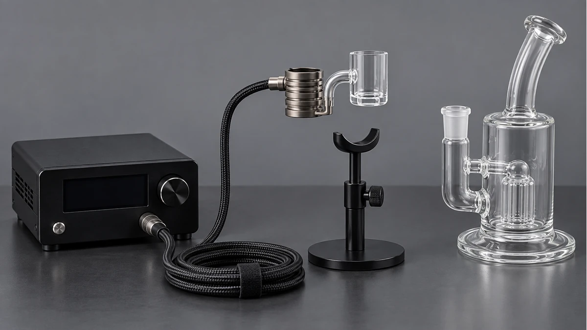 Electronic dab rig heater controller, coil and glass rig Electronic dab rig heater controller, coil and glass rig
