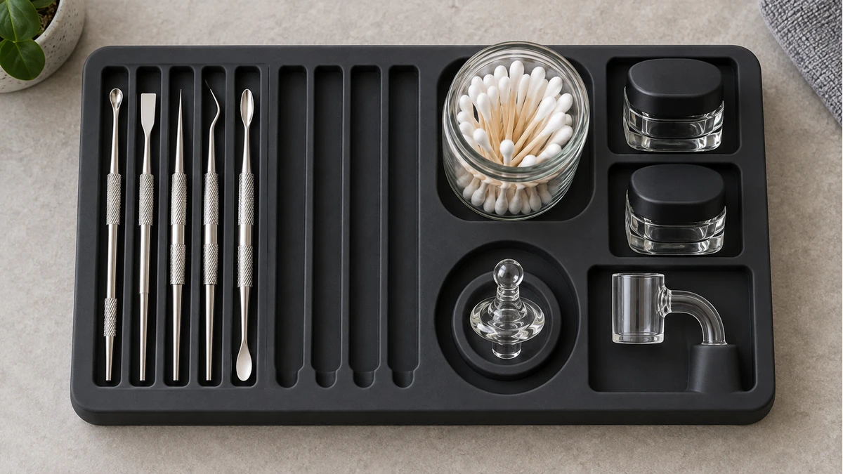 Integrated dab tool station with separate storage zones