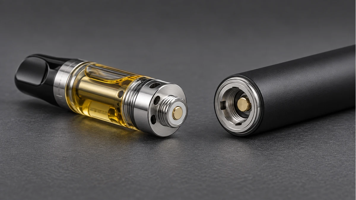510 cartridge base and battery contact shown side by side