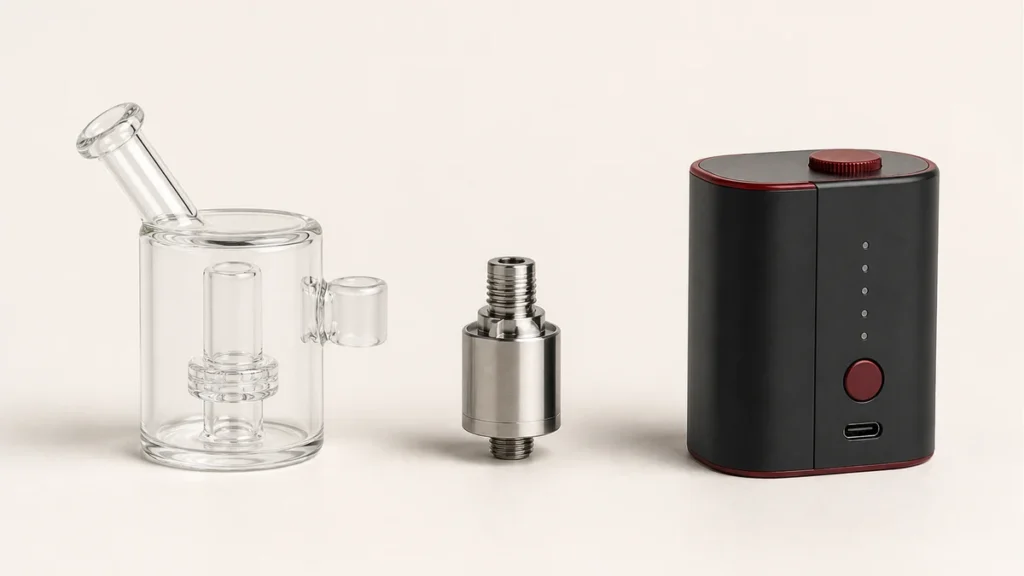 Glass attachment, 510 atomizer and controller