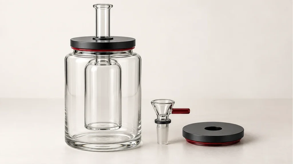Complete gravity bong bowl assembly