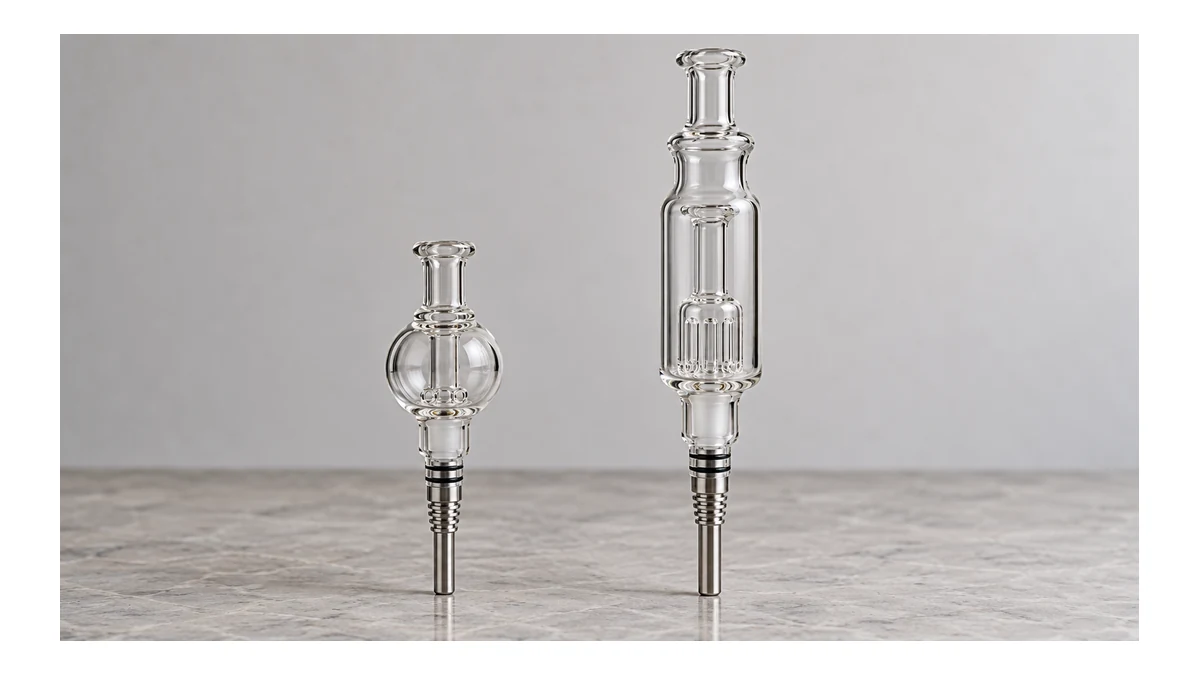 Mini nectar collector body, tip and mouthpiece components