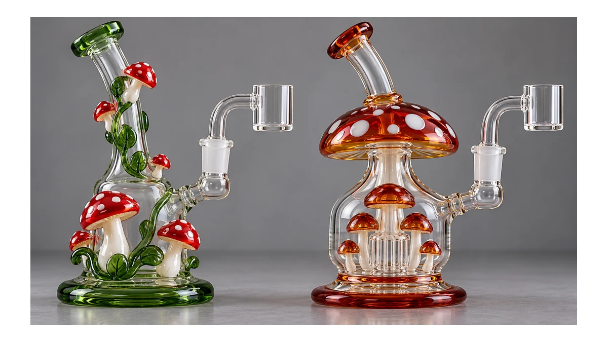 Mushroom dab rig base, chamber and joint geometry