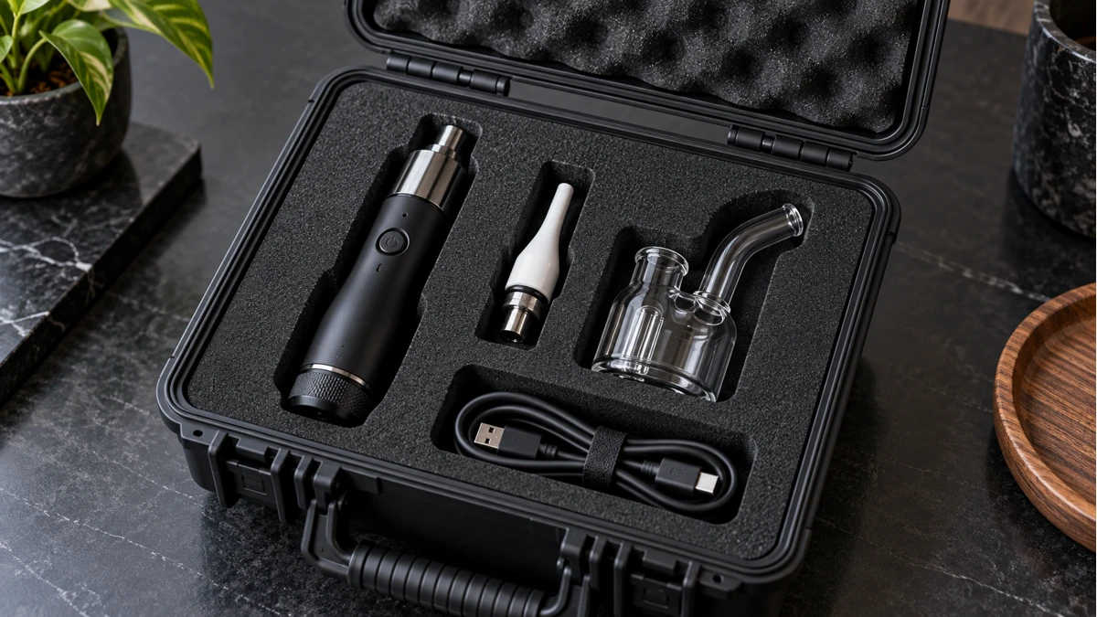 Nectar Collector Cases: Separate the Tip, Body, Glass, and Tools — hardware view 1
