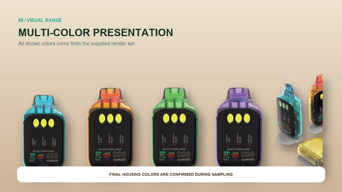 AOVAPE Axis 3 Triple-Chamber Oil Vape Device review the available color direction