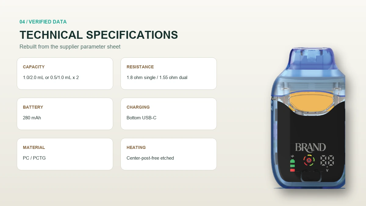 AOVAPE Pivot Disposable CBD Oil Pen verified technical parameters