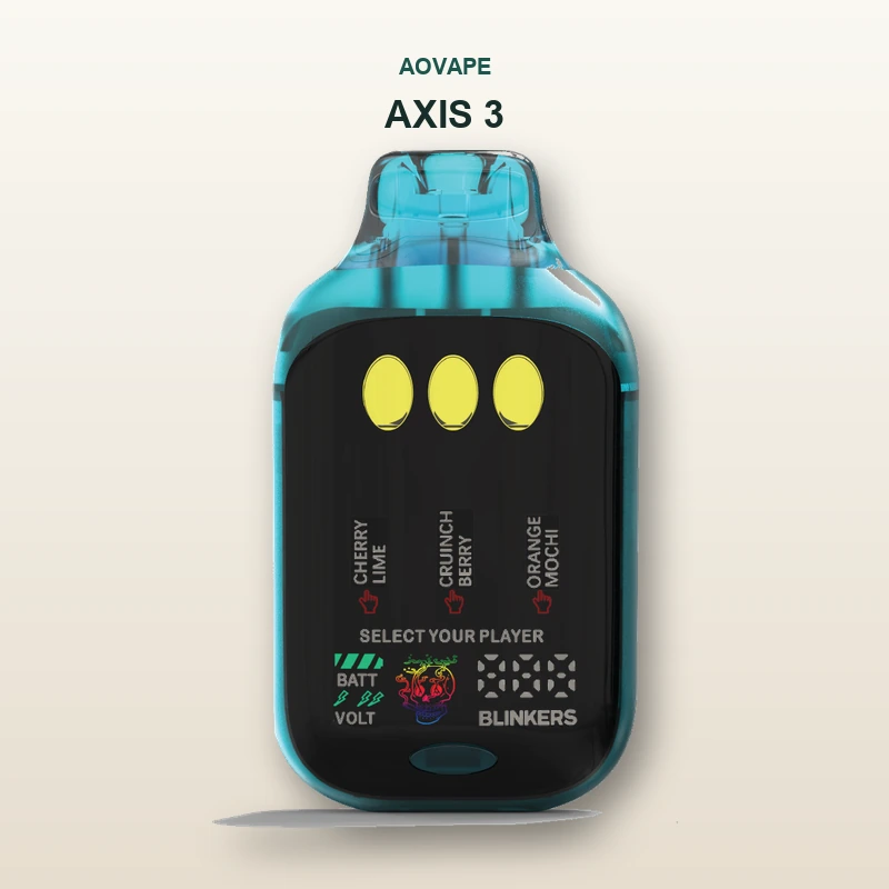 AOVAPE Axis 3 Triple-Chamber Oil Vape Device single product on a clean warm background