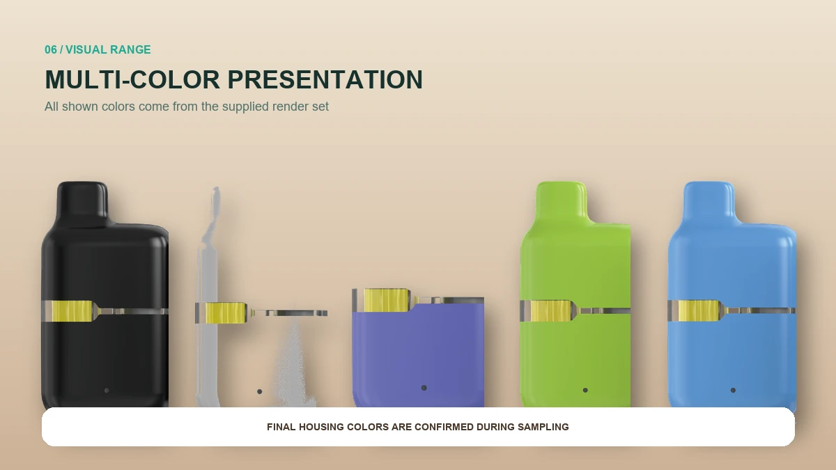 AOVAPE Nook Compact Oil Vape Pen review the available color direction