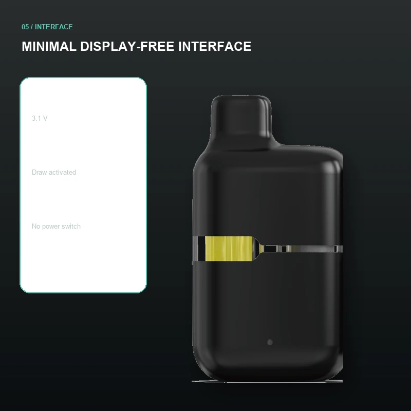 AOVAPE Nook Compact Oil Vape Pen display and interface details
