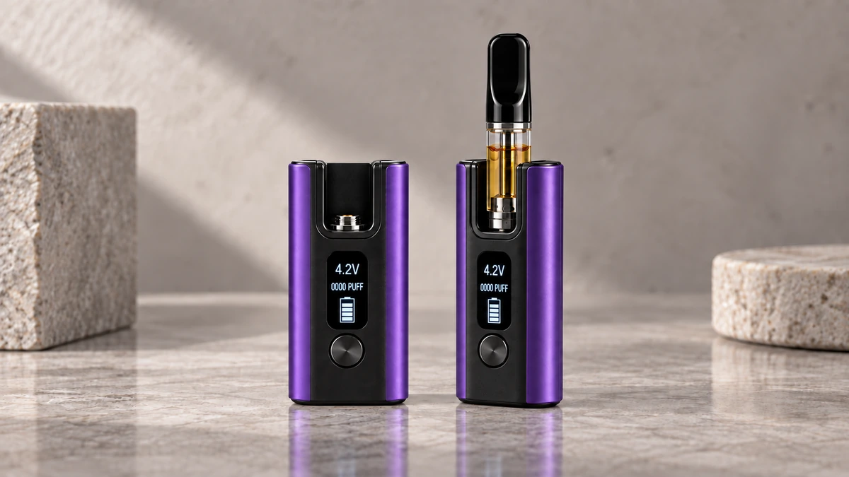 pen and recessed 510 display batteries with oil cartridges