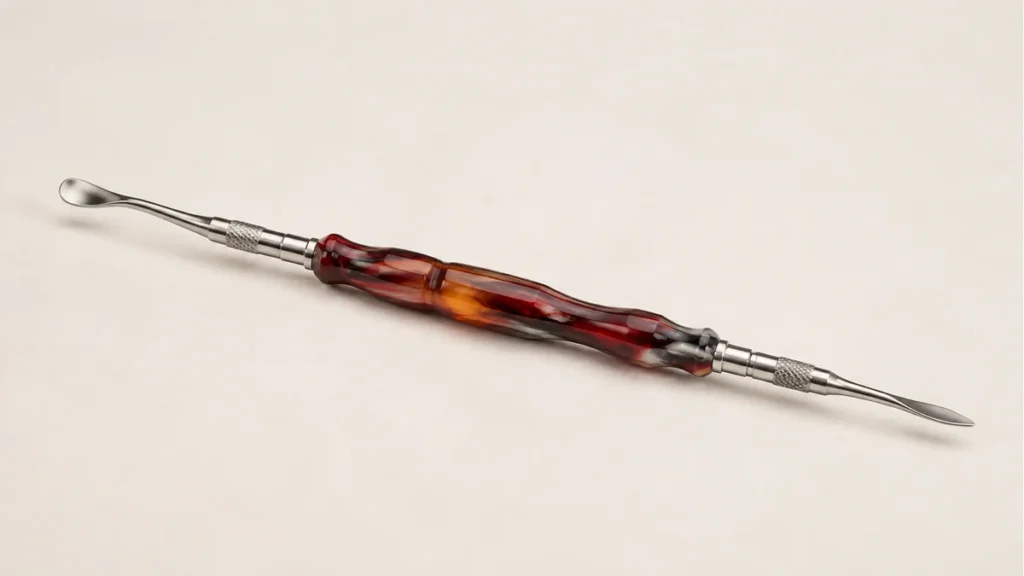 Double-ended resin-handled dabbing tool