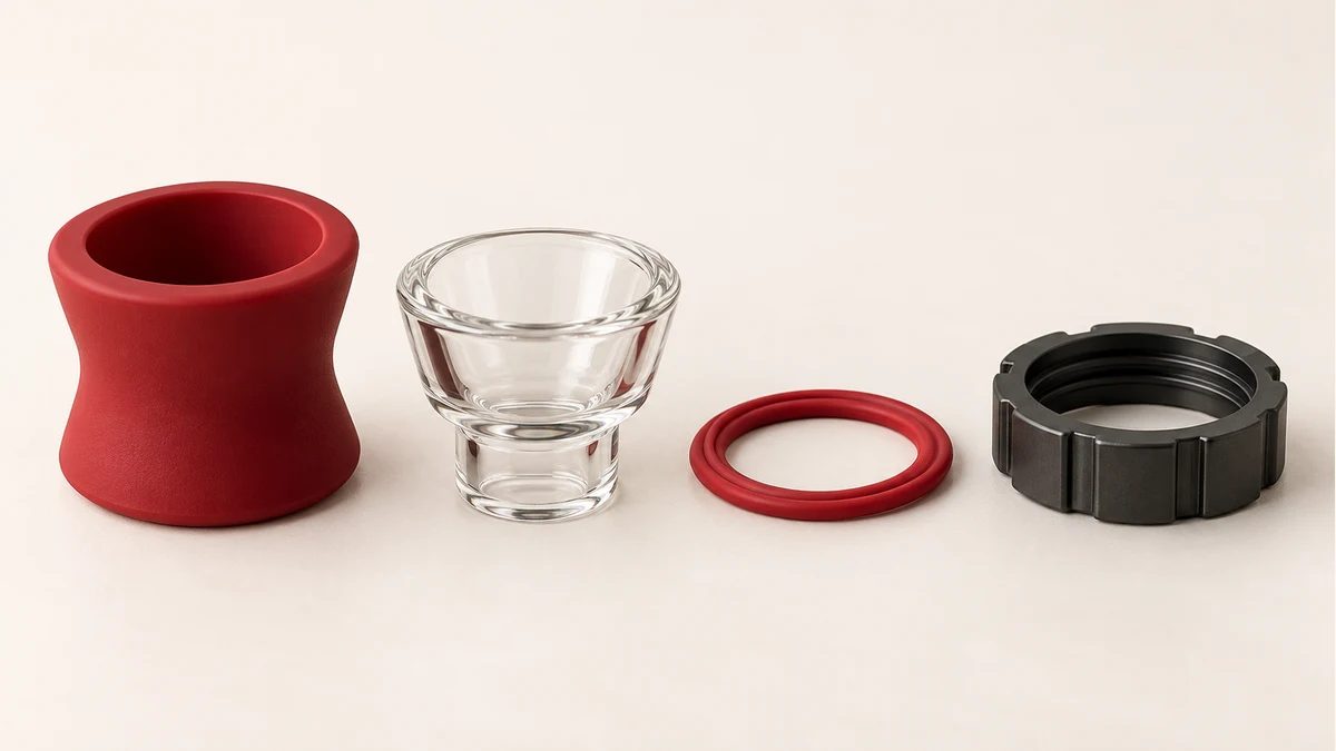 Silicone bowl retention components
