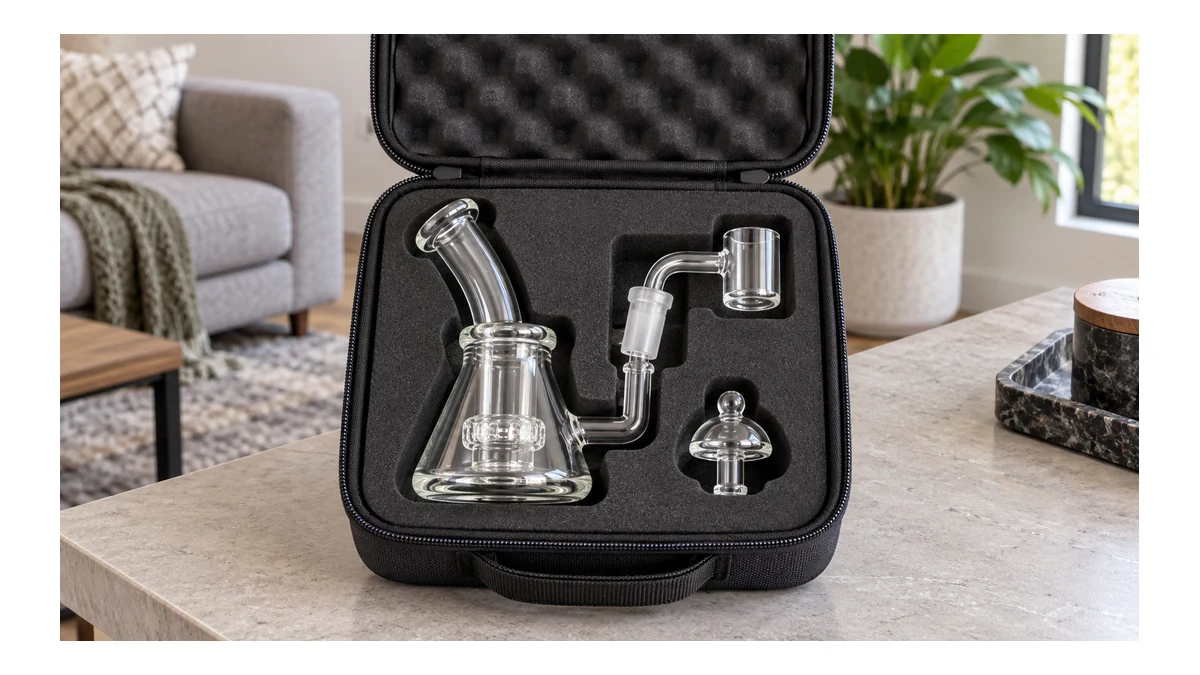 Small dab rig travel case layout