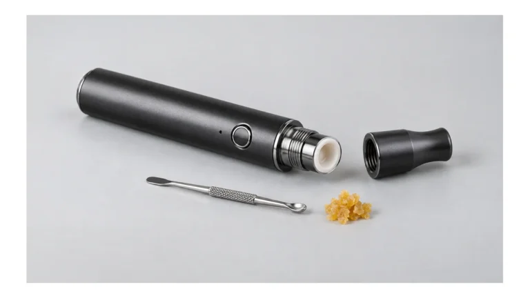 Wax pen with open ceramic chamber