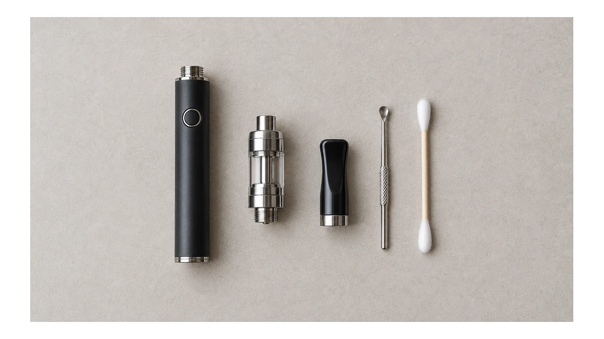 Wax pen parts and cleaning tools