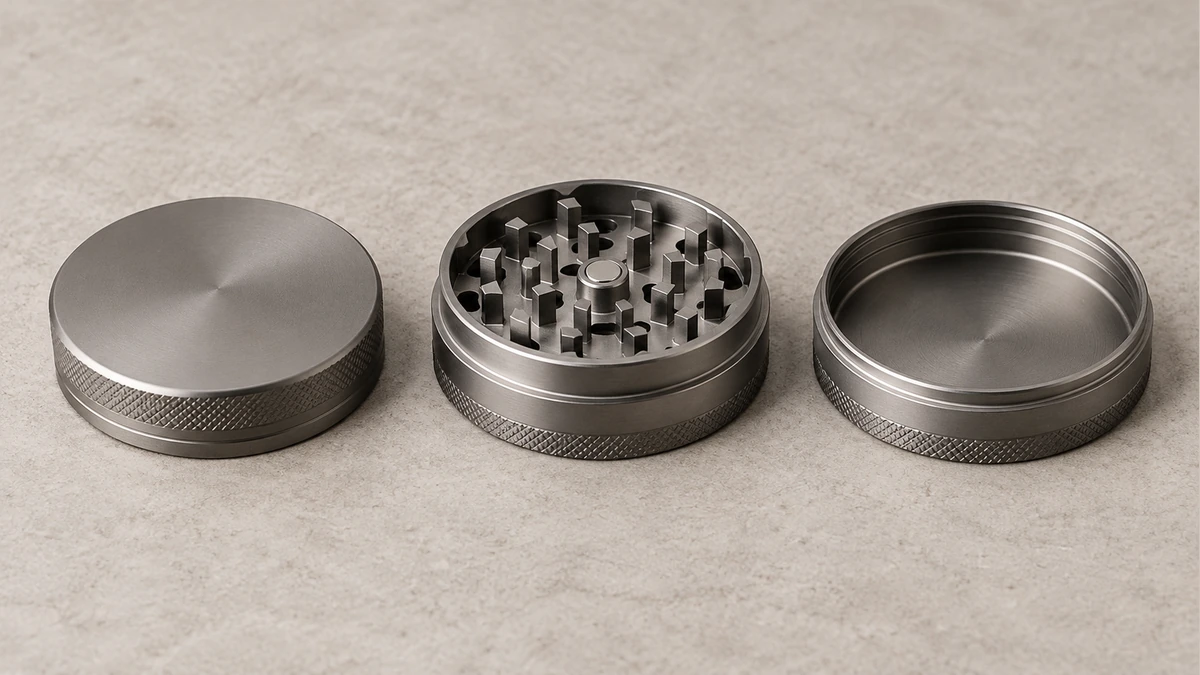 Grinder lid, tooth chamber and empty collection cup Grinder lid, tooth chamber and empty collection cup