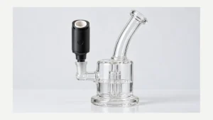 Loadable concentrate vaporizer attached to a glass bubbler