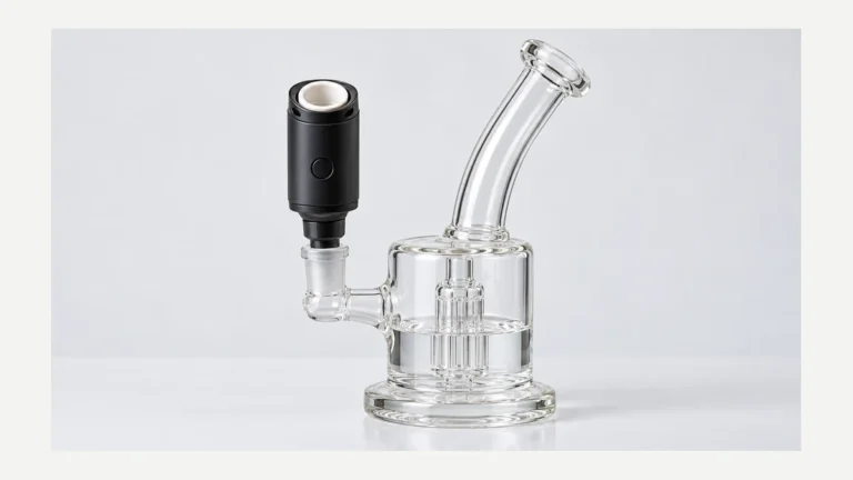 Loadable concentrate vaporizer attached to a glass bubbler