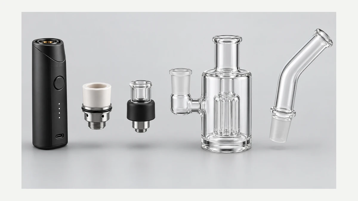 Concentrate vaporizer and bubbler components Concentrate vaporizer and bubbler components