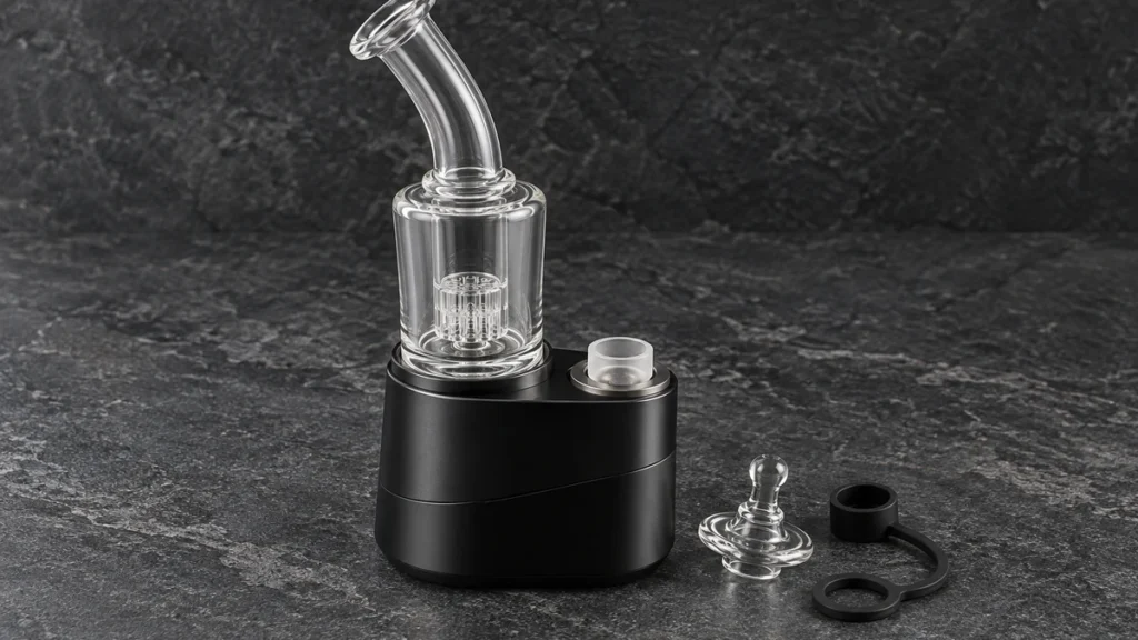 Generic compact electronic dab rig with glass attachment
