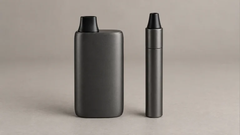 Generic dry herb vaporizer and opaque chamber wax pen illustrations