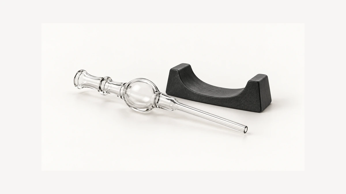 Empty glass collector beside a separate body cradle