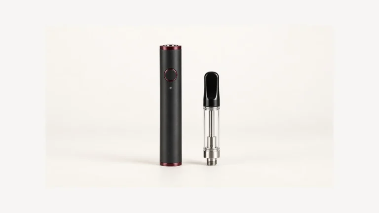 Inactive cartridge battery with unlit indicator beside an empty oil cartridge