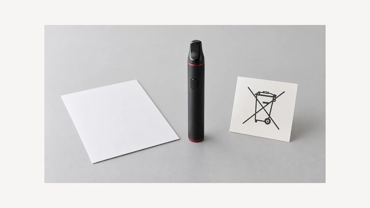 Inactive opaque pen beside blank sheet and crossed out wheeled bin symbol Inactive opaque pen beside blank sheet and crossed out wheeled bin symbol