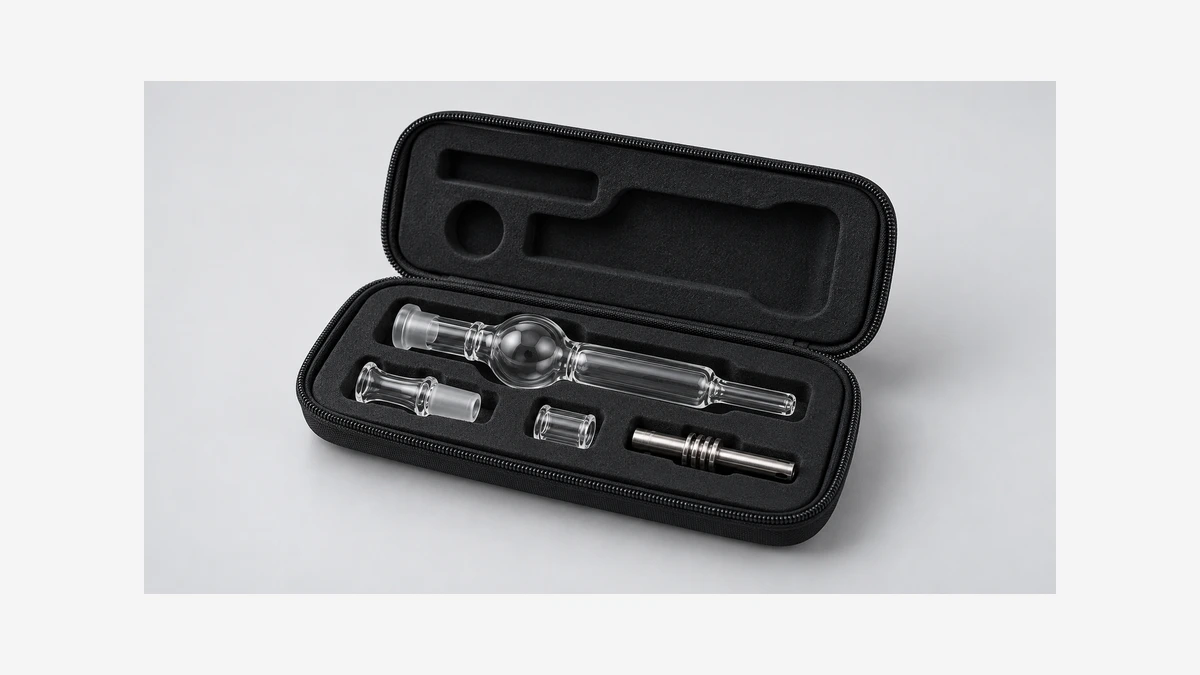 Open padded case with separate empty collector components