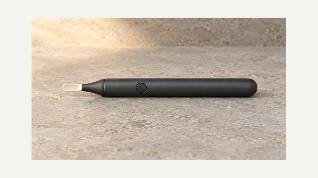 Generic heated loading tool with a ceramic spatula tip shown separately from a vaporizer
