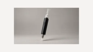 Generic electric nectar-collector style wax pen with a clear glass vapor path and quartz-tipped heater