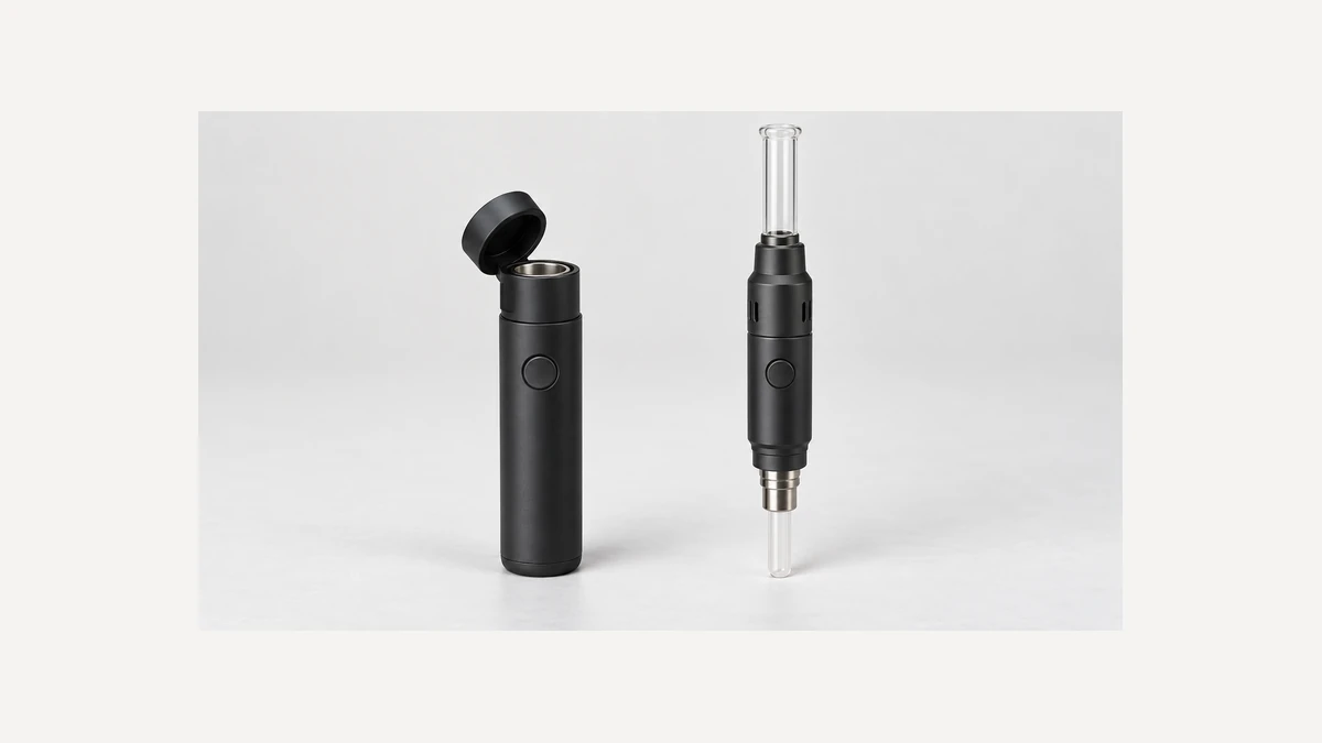 Side-by-side generic wax pen formats: a chamber-loaded design and an exposed-tip electric nectar collector