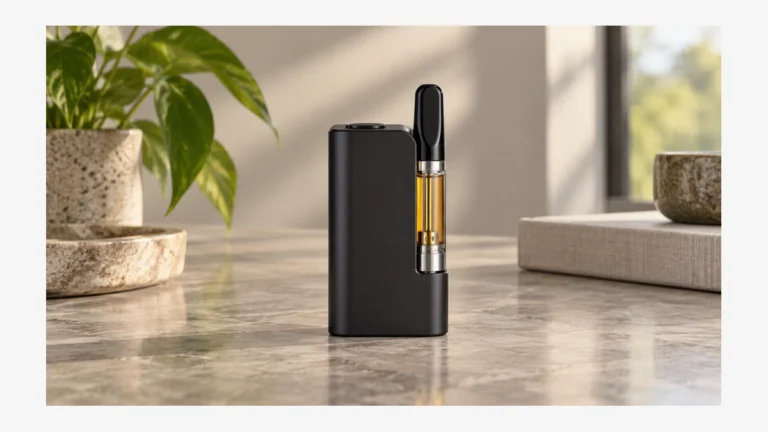 Side-by-side 510 battery with recessed oil cartridge