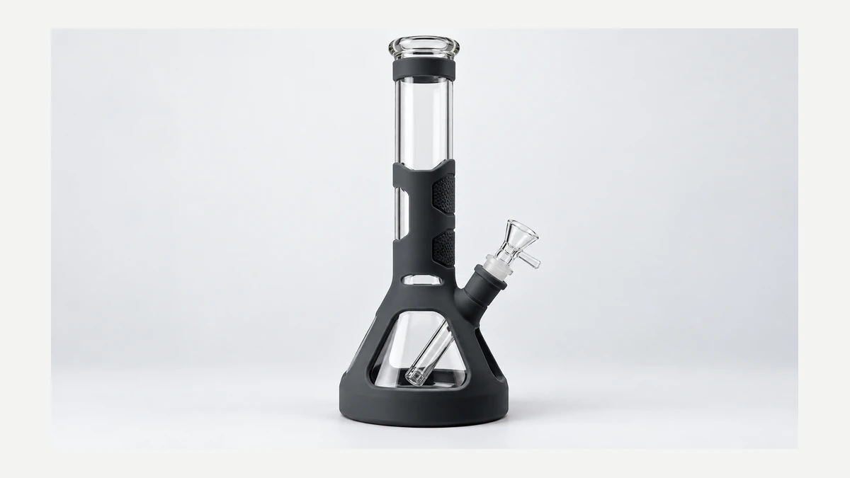 Complete hybrid silicone and glass bong Complete hybrid silicone and glass bong