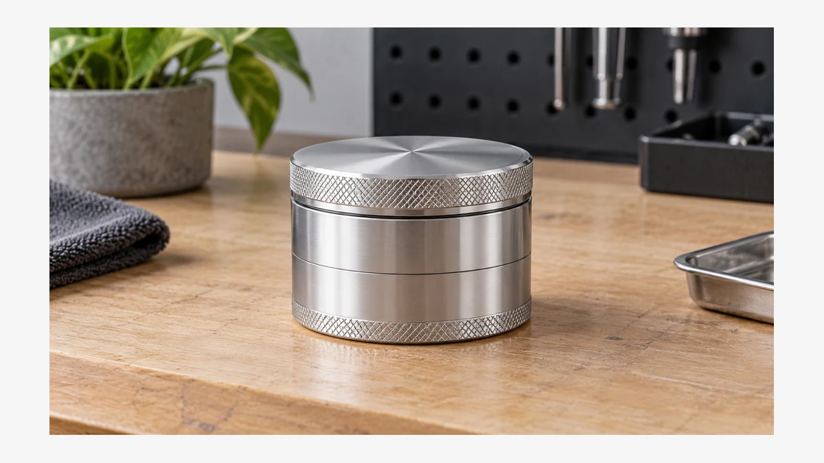 Closed metal smell-proof weed grinder