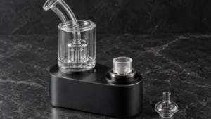 Generic desktop e-rig with glass attachment and removable insert