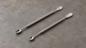 Complete metal dab tools with scoop and paddle ends