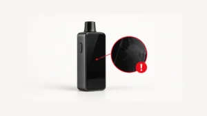 Touch screen vaporizer with blank panel and fault callout
