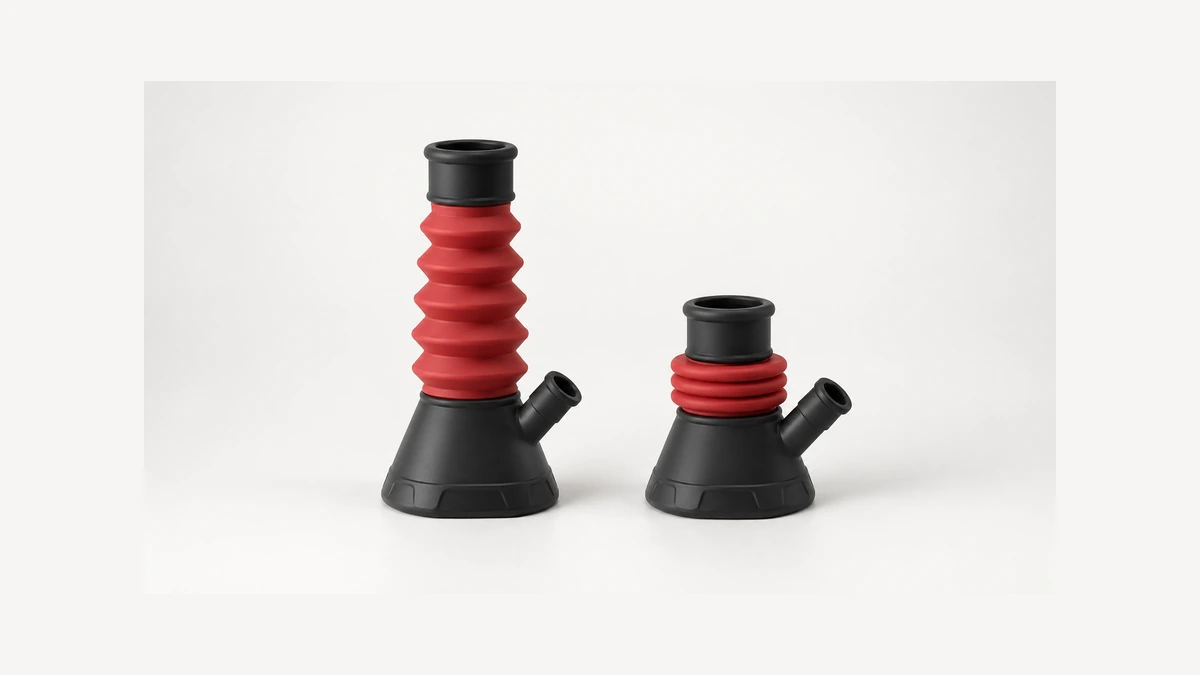 Two empty accordion bodies in expanded and compressed shapes