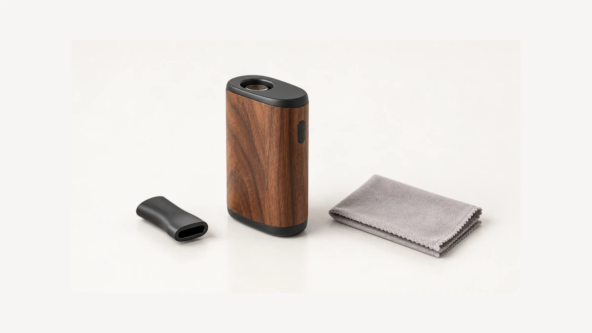 Wood body vaporizer with its removable mouthpiece separate